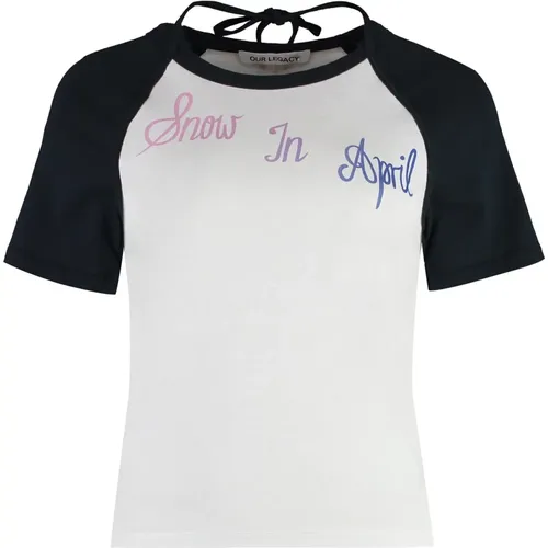Apron cotton T-shirt , female, Sizes: M - Our Legacy - Modalova