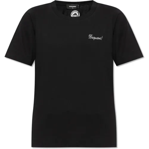 T-Shirt mit Logo , Damen, Größe: S - Dsquared2 - Modalova