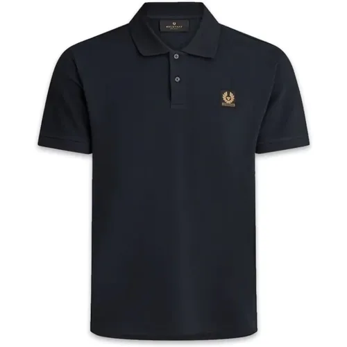 Polo Shirts, male, , Size: 2XL Dark Ink Cotton Pique Polo with Phoenix Emblem - Belstaff - Modalova