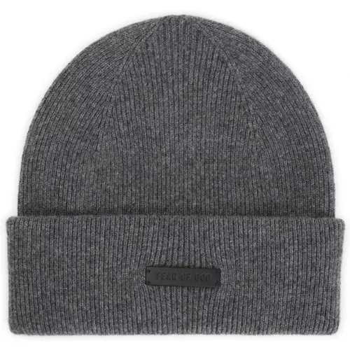 Beanies, male, , Size: ONE SIZE Luxurious Grey Cashmere Hat Aw24 - Fear Of God - Modalova