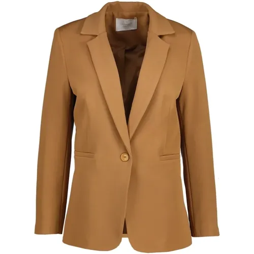 Cognac Chic Blazer , Damen, Größe: XL - Amélie & Amélie - Modalova