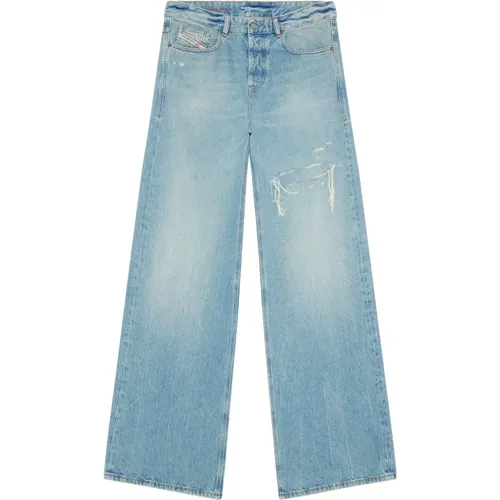 Vintage Stonewash Straight Leg Jeans , Herren, Größe: W32 L30 - Diesel - Modalova