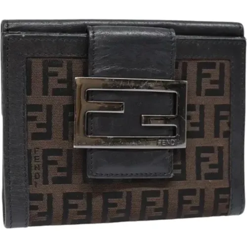 Pre-owned Wallets, female, , Size: ONE SIZE Pre-owned Canvas wallets - Fendi Vintage - Modalova