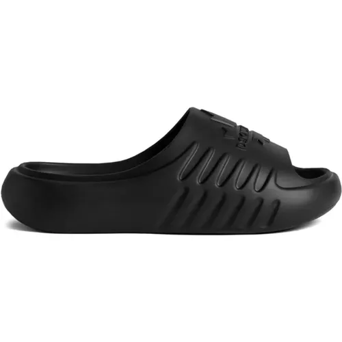 Schwarze flache Schuhe Slides & Thong , Herren, Größe: 45 EU - Dsquared2 - Modalova
