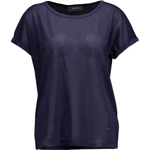 Glitter Effect Dark T-Shirt for Women , female, Sizes: XS - MOS MOSH - Modalova