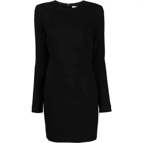 Schwarzes Kleid aus Wollmischung mit Stretch-Design - Victoria Beckham - Modalova