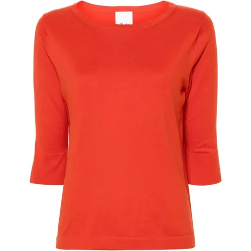 Cotton Crew Neck Sweater , female, Sizes: L, M - allude - Modalova