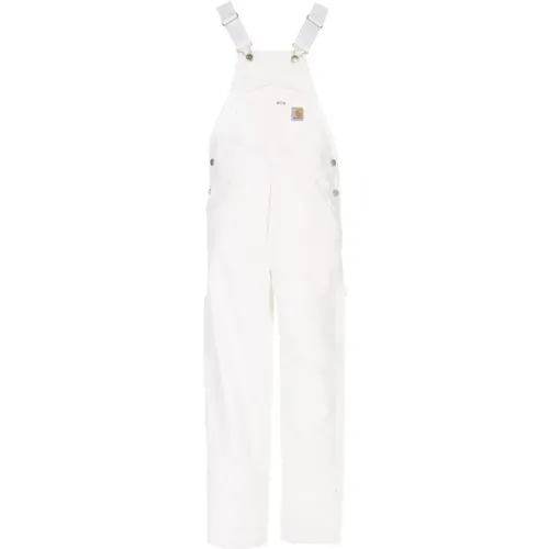 Jumpsuits, male, , Size: W28 L30 Canvas Bib Overall Dungarees - Carhartt WIP - Modalova