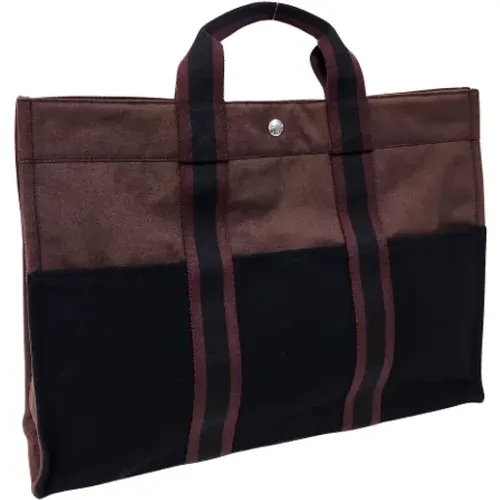 Pre-owned Tote Bags, unisex, , Size: ONE SIZE Pre-owned Canvas handbags - Hermès Vintage - Modalova