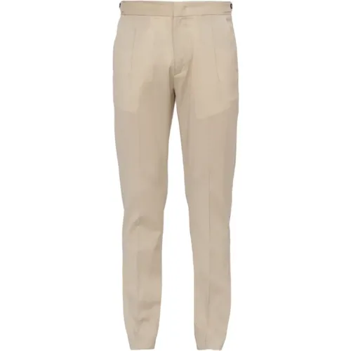 Wool Pants with Adjustable Tabs , male, Sizes: W33, W38, W36, W32 - Low Brand - Modalova