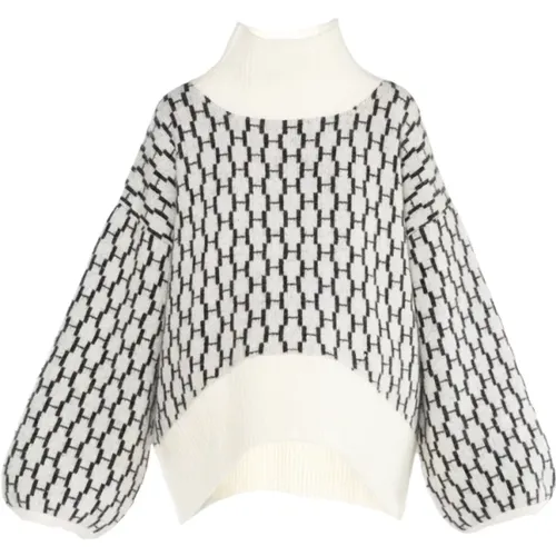 HÉST, Turtlenecks, female, , Size: M New Pattern Knitwear Innovation Sweater - Hést - Modalova