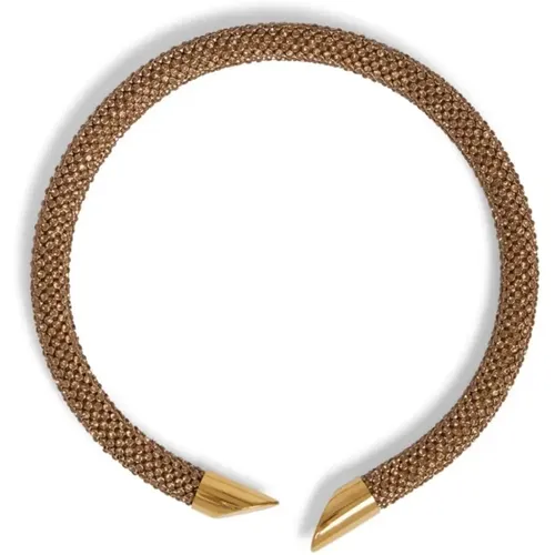 Necklaces, female, , Size: ONE SIZE Gold Topaz Choker Necklace - Paco Rabanne - Modalova