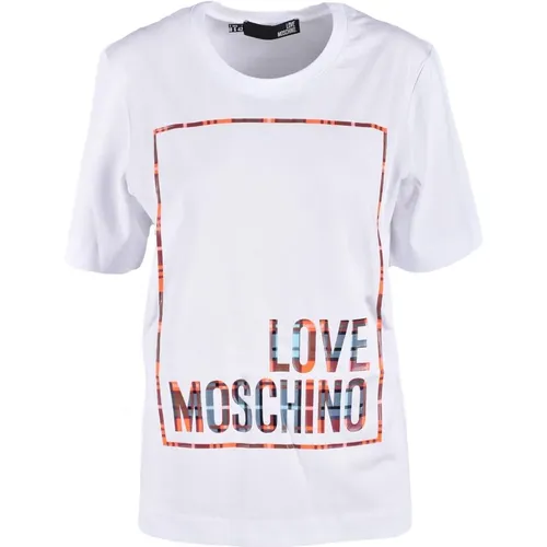 T-Shirts, female, , Size: S T-Shirt from Collection - Love Moschino - Modalova