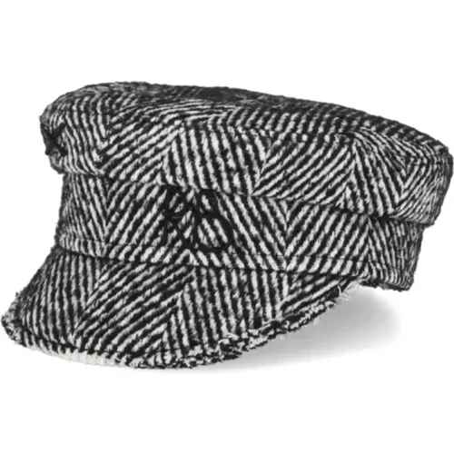 Black Bucket Hat with Embroidered Logo , female, Sizes: S, M - Ruslan Baginskiy - Modalova