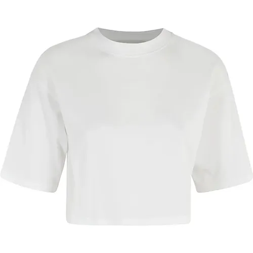 Stylisches Cropped T-Shirt , Damen, Größe: S - Loulou Studio - Modalova