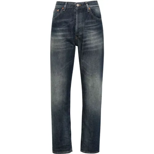 Blaue Gewaschene Denim Boyfriend Jeans , Damen, Größe: W24 - Dondup - Modalova