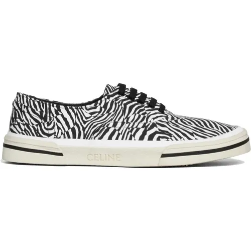 Sneakers, male, , Size: 8 US Elliot Sneaker with Zebra Print - Celine - Modalova