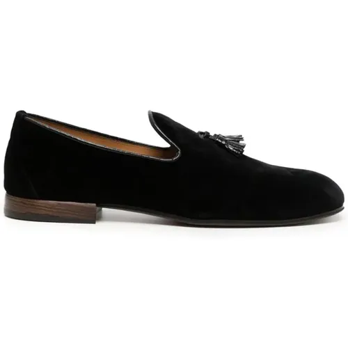 Loafers, male, , Size: 9 1/2 US Velvet Tassel Slip-On Shoes - Tom Ford - Modalova