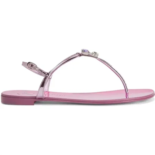 Nuvo rock flat sandal , female, Sizes: 4 1/2 UK, 5 UK, 5 1/2 UK, 4 UK - giuseppe zanotti - Modalova