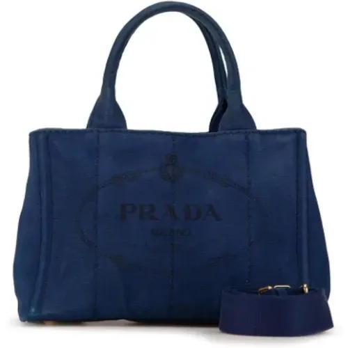 Pre-owned Tote Bags, female, , Size: ONE SIZE Pre-owned Canvas prada-bags - Prada Vintage - Modalova