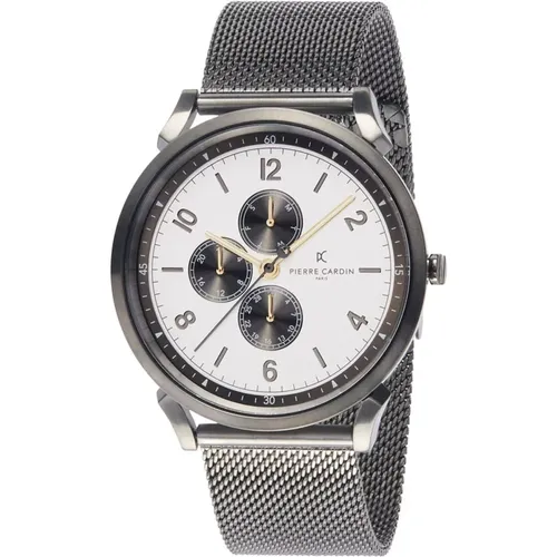 Watches, male, , Size: ONE SIZE Gunmetal Analog Multi Function Watch - Pierre Cardin - Modalova