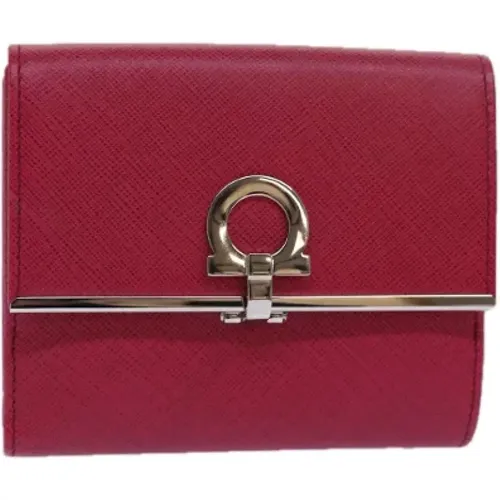 Pre-owned Wallets, female, , Size: ONE SIZE Pre-owned Leather wallets - Salvatore Ferragamo Pre-owned - Modalova