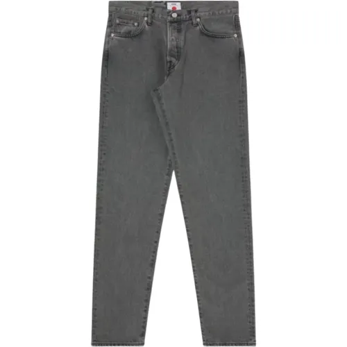 Regular Tapered Black Denim Jeans , male, Sizes: W34, W33, W31, W36, W32, W30 - Edwin - Modalova