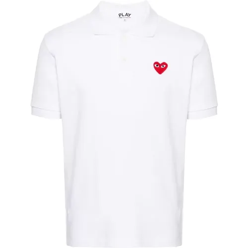 Polo Shirts, female, , Size: XS Heart Logo Polo Shirt - Comme des Garçons Play - Modalova