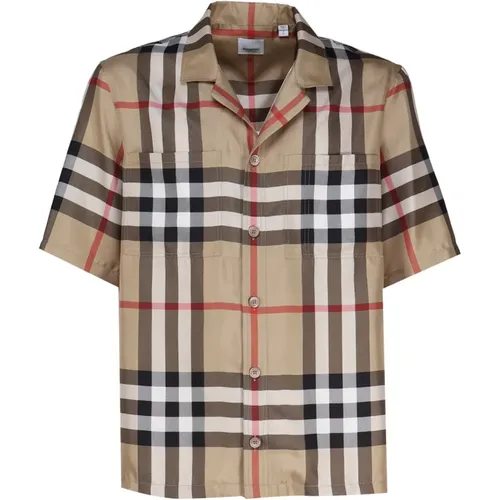 Cotton Elastan Shirts , male, Sizes: S, M, 2XL, L, XL - Burberry - Modalova