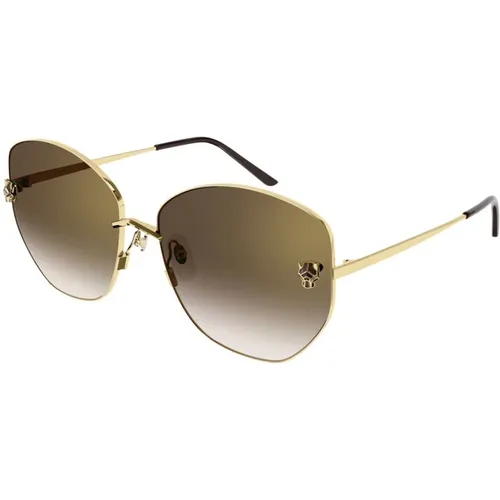 Bold Metal Frame Sunglasses , unisex, Sizes: 62 MM - Cartier - Modalova