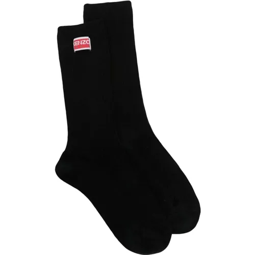 Logo Patch Socks , male, Sizes: M/L, S/M - Kenzo - Modalova