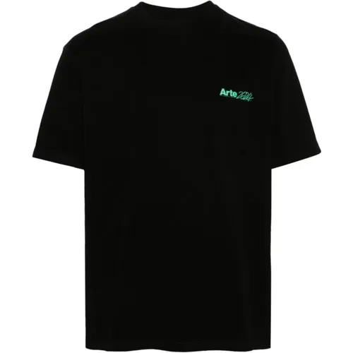 Schwarzes T-Shirt 023T , Herren, Größe: S - Arte Antwerp - Modalova
