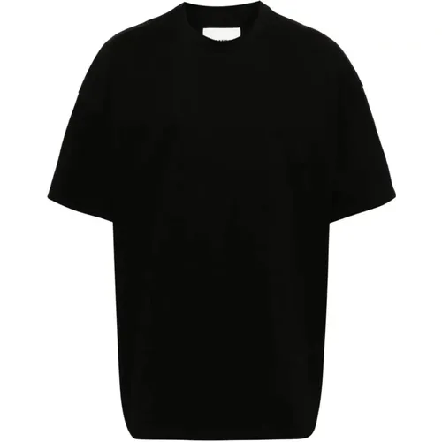 Layered Cotton T-shirt with Logo Print , male, Sizes: L, S - Jil Sander - Modalova