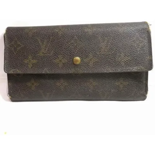 Pre-owned Wallets, female, , Size: ONE SIZE Pre-owned Canvas wallets - Louis Vuitton Vintage - Modalova