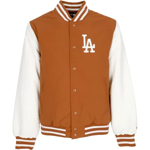 Dodgers Wordmark Bomber Jacke Erdbraun - new era - Modalova