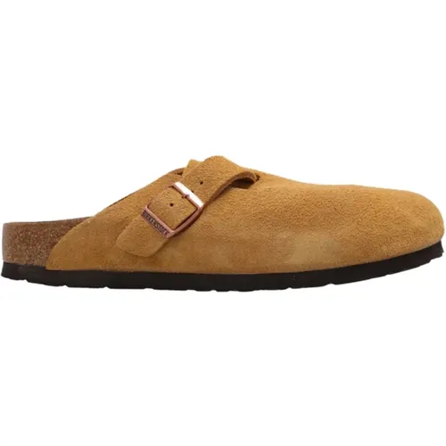 Mules, male, , Size: 13 US Boston BS Suede Slides - Birkenstock - Modalova