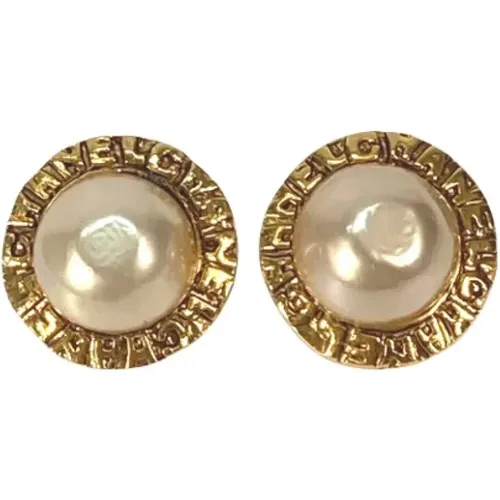 Pre-owned Jewellery, female, , Size: ONE SIZE Pre-owned Metal earrings - Chanel Vintage - Modalova