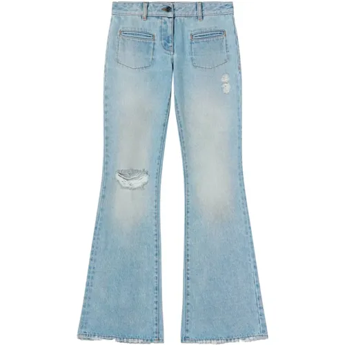 Hellblaue Bootcut Jeans , Damen, Größe: W25 - Palm Angels - Modalova