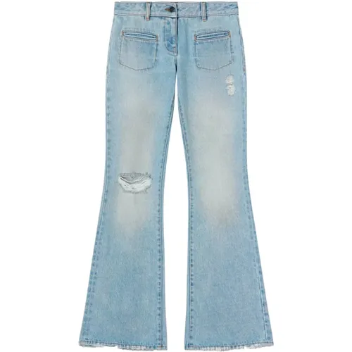 Hellblaue Bootcut Jeans , Damen, Größe: W31 - Palm Angels - Modalova
