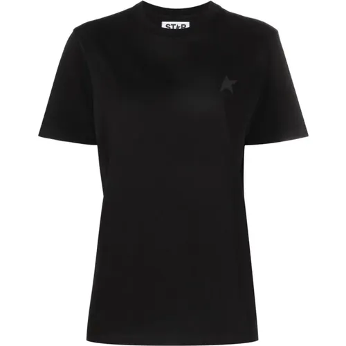 Logo Cotton T-shirt , female, Sizes: M, S, XS - Golden Goose - Modalova