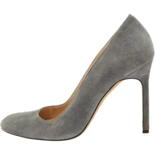 Pre-owned Pumps, female, , Size: 5 1/2 US Pre-owned Suede heels - Manolo Blahnik Pre-owned - Modalova