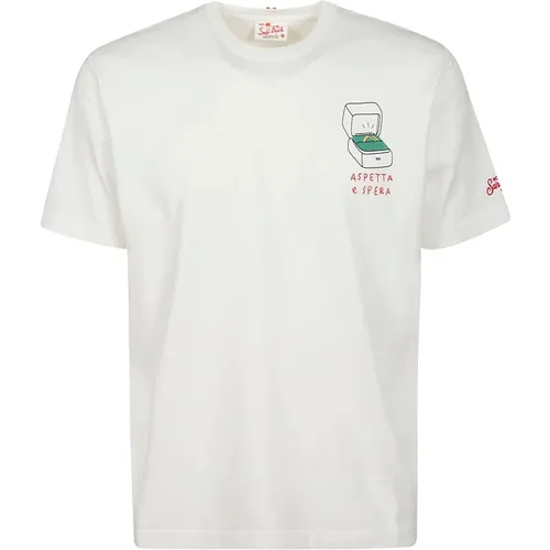 Cotton T-Shirt with Side Print , male, Sizes: XL, M, S, L - MC2 Saint Barth - Modalova