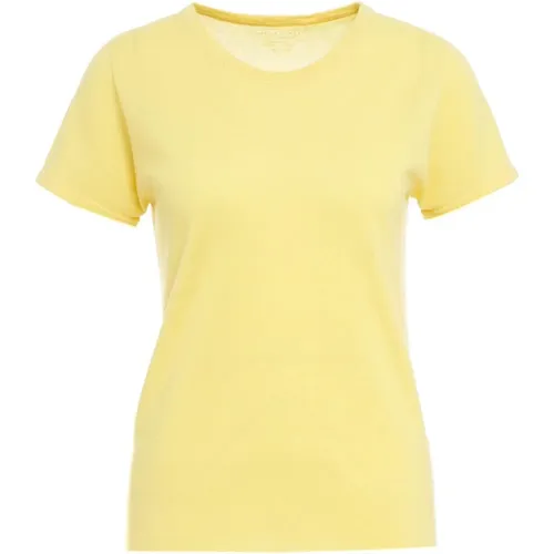Gelbes T-Shirt für Frauen , Damen, Größe: L - majestic filatures - Modalova