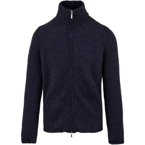 Full Zip Sweater for Men , male, Sizes: L, S - Filippo De Laurentiis - Modalova