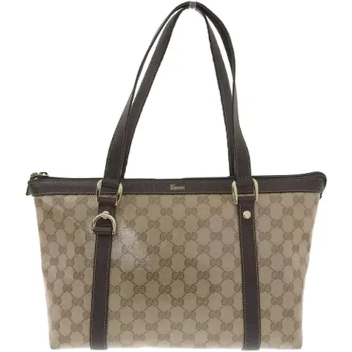 Pre-owned Tote Bags, female, , Size: ONE SIZE Pre-owned Canvas gucci-bags - Gucci Vintage - Modalova