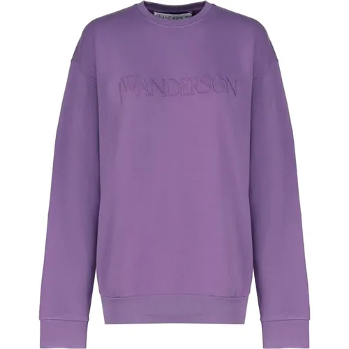 Cotton Crew Neck Sweatshirt , female, Sizes: L, M - JW Anderson - Modalova