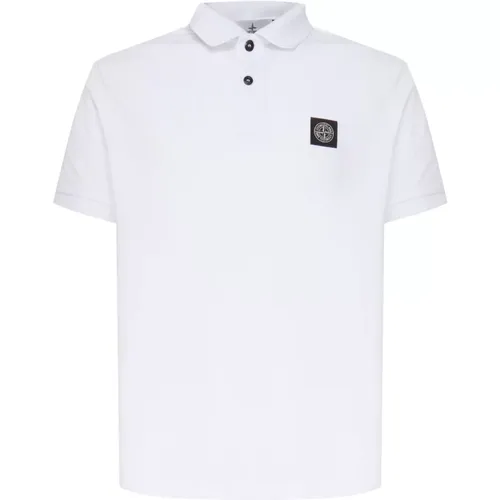 Schwarzes Polo-Shirt mit Kompass-Logo , Herren, Größe: XL - Stone Island - Modalova