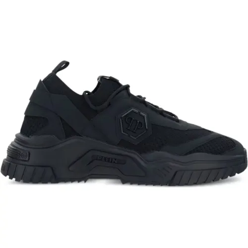 Schwarze Predator Flache Schuhe , Herren, Größe: 42 EU - Philipp Plein - Modalova