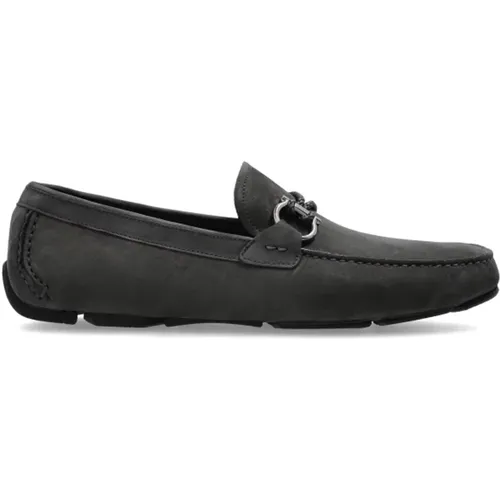 Loafers, male, , Size: 9 US Suede loafers Front - Salvatore Ferragamo - Modalova