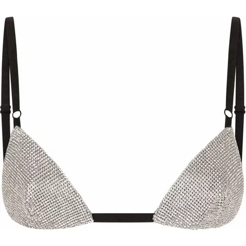 Bras, female, , Size: XS Crystal Triangle Bra - Dolce & Gabbana - Modalova